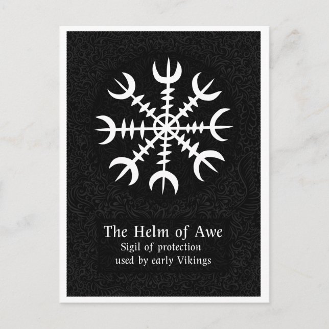 Ægishjálmr – Viking Helm of Awe Norse Protection Postcard (Front)