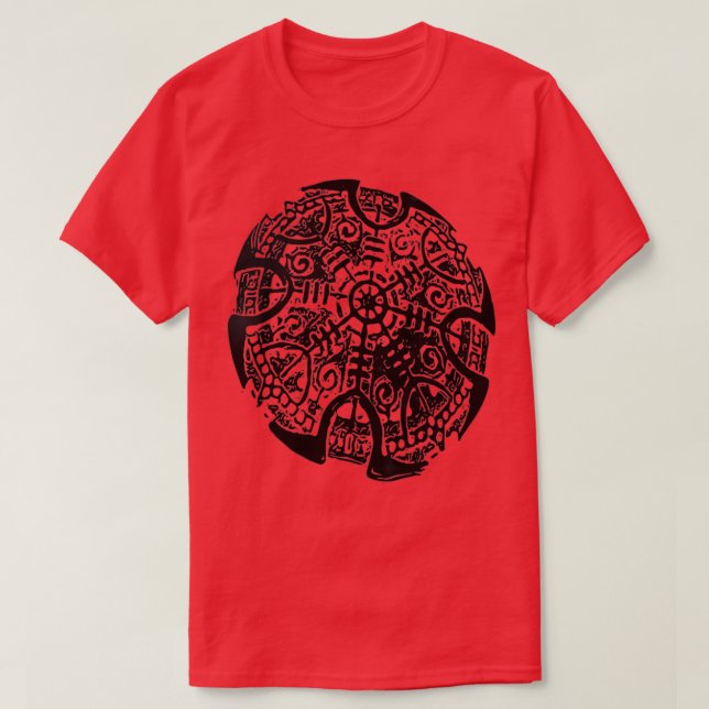 Aegishjalmur black T-Shirt (Design Front)