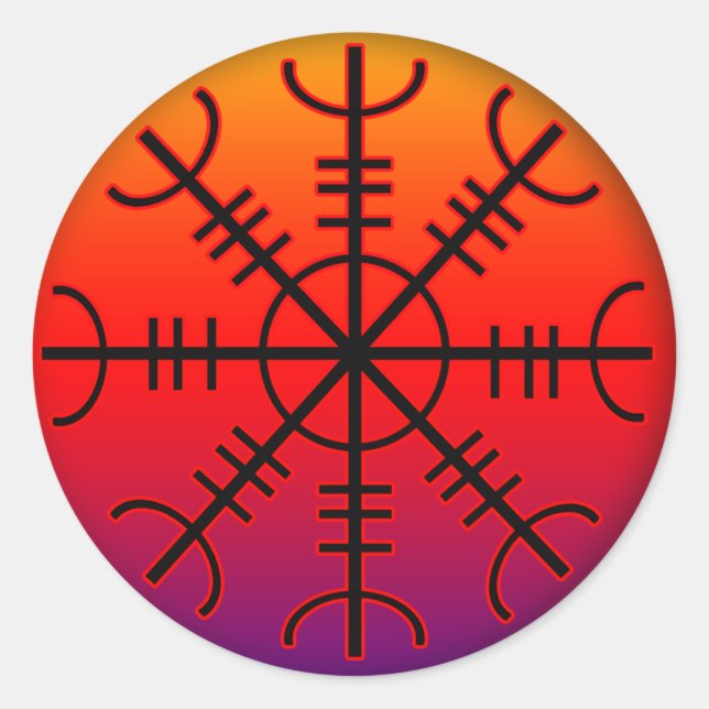 aegishjalmur classic round sticker (Front)