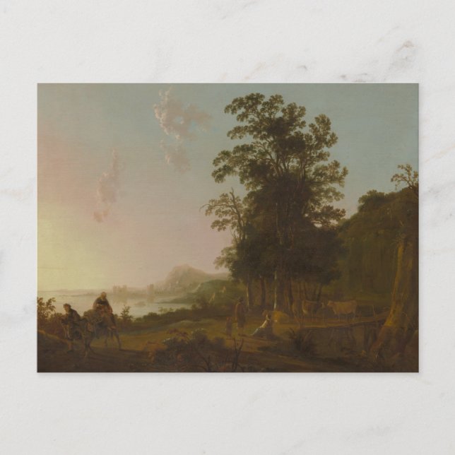 Aelbert Cuyp -Landscape with the Flight into Egypt Postcard (Front)