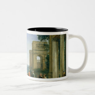 Aeneas and Dido in Carthage, 1675 Two-Tone Coffee Mug