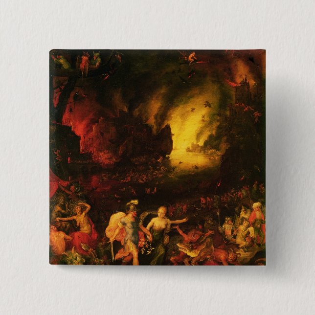 Aeneas in Hades 15 Cm Square Badge (Front)