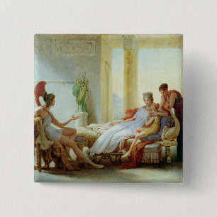 Aeneas telling Dido of the Disaster at Troy 15 Cm Square Badge