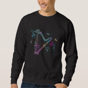 Aeolian Harp Instrument Silhouette Aeolian Harps Sweatshirt