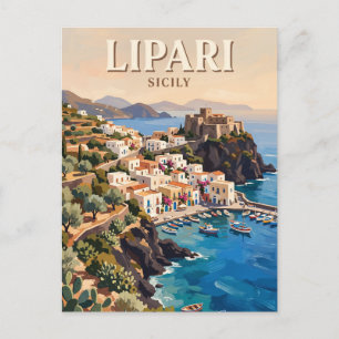 Aeolian Islands Lipari Italy Postcard