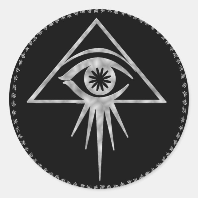 Aeon all-seeing eye Sticker (Black) (Front)