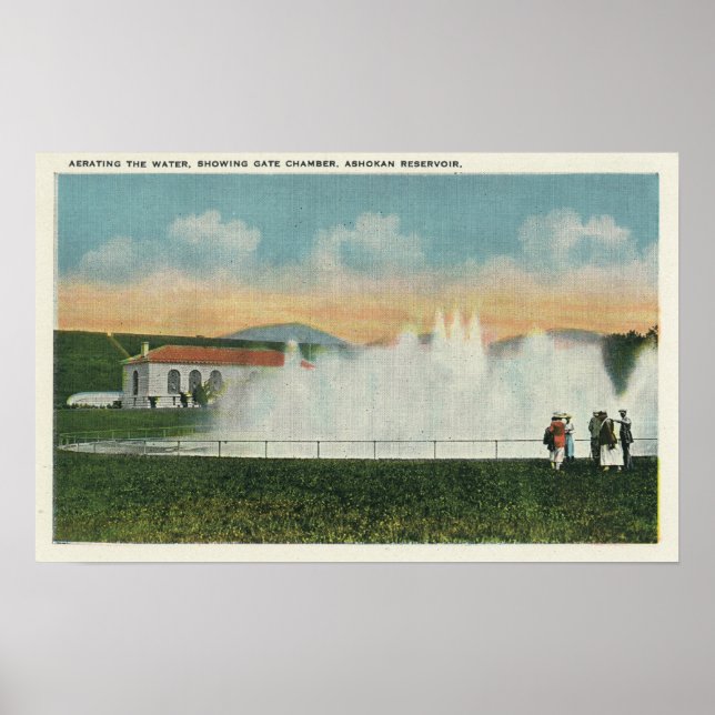 Aerating the Water at Ashokan Reservoir Poster (Front)