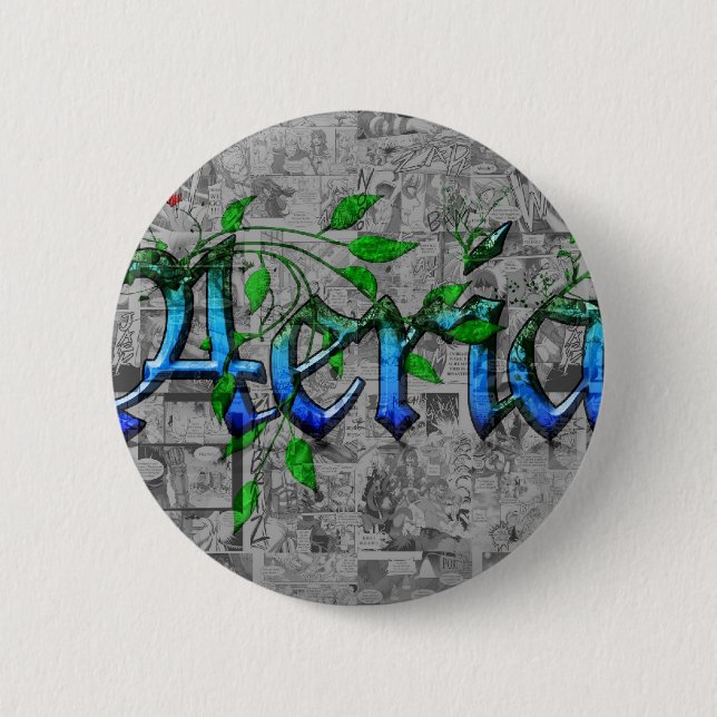 Aeria & Manga 6 Cm Round Badge (Front)
