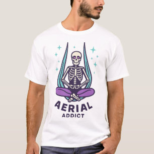 Aerial Addict Skeleton Silks Meditation Stars T-Shirt