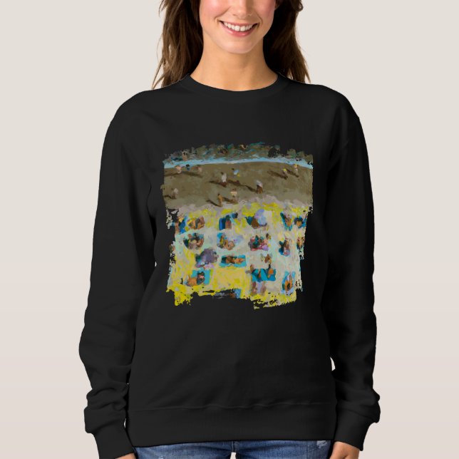 Aerial Beach People Sweatshirt (Front)