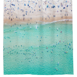 Aerial Bondi Beach, Sydney, summer. Shower Curtain