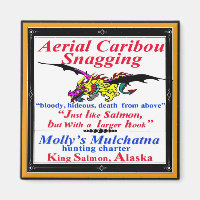 Aerial Caribou Snagging Mulchatna Alaska