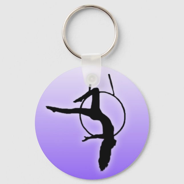 Aerial Dancer Silhouette Keychain (Front)