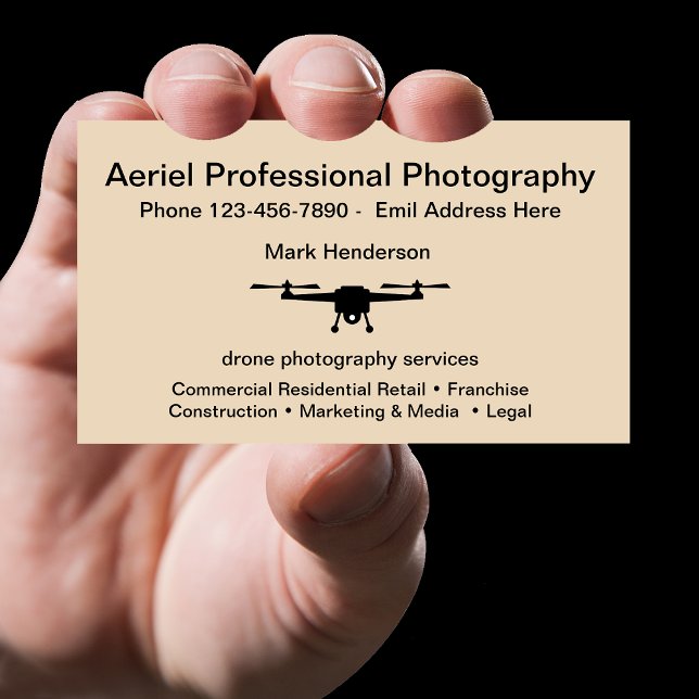 Aerial Drone Photography Business Card (Creator Uploaded)