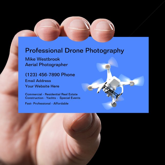 Aerial Drone Photography Professional Business Card (Creator Uploaded)