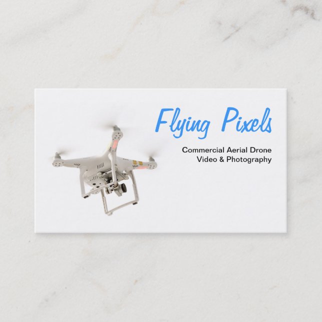 Aerial Drone Video & Photography Service Business Card (Front)