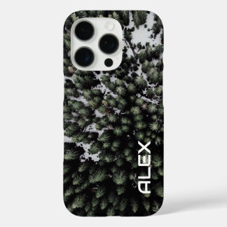 Aerial Drone View of Snow-Covered Treetops iPhone 16 Pro Case