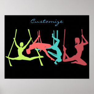 Aerial Fitness Poses Thunder_Cove Poster