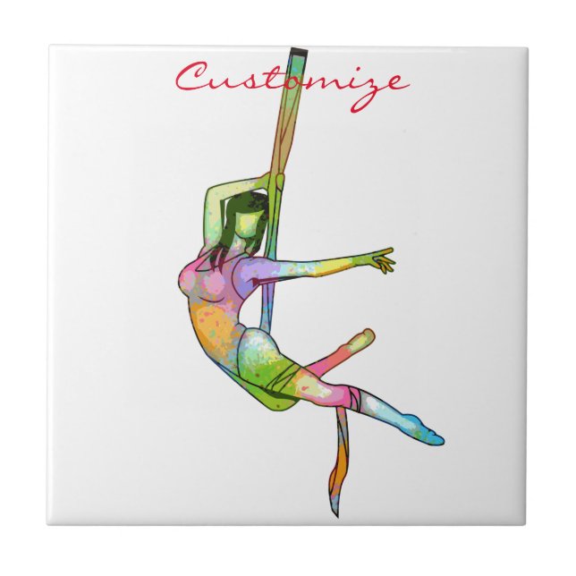 Aerial Fitness Yoga Thunder_Cove Ceramic Tile (Front)