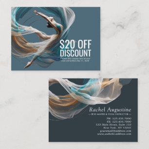 Aerial flying Air Yoga Instructor Pilates Fitness Discount Card