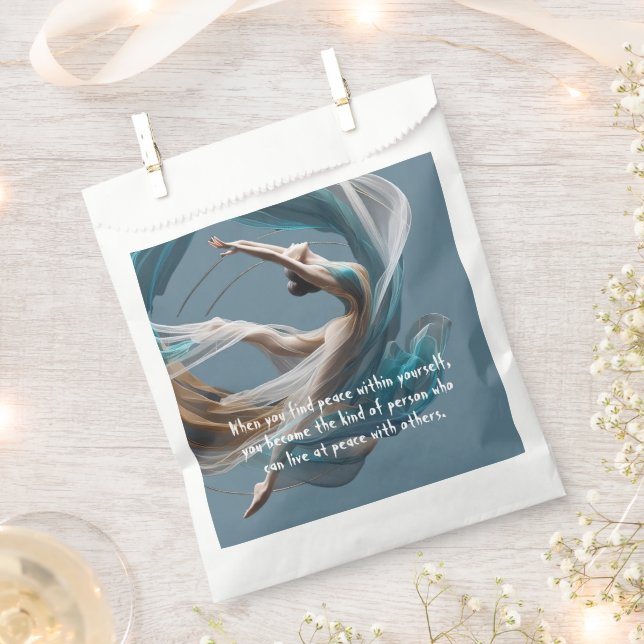 Aerial flying Air Yoga Instructor Pilates Fitness Favour Bag (Clipped)