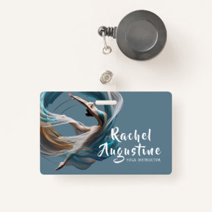 Aerial flying Air Yoga Instructor Pilates Fitness ID Badge