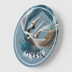 Aerial flying Air Yoga Instructor Pilates Fitness Large Clock