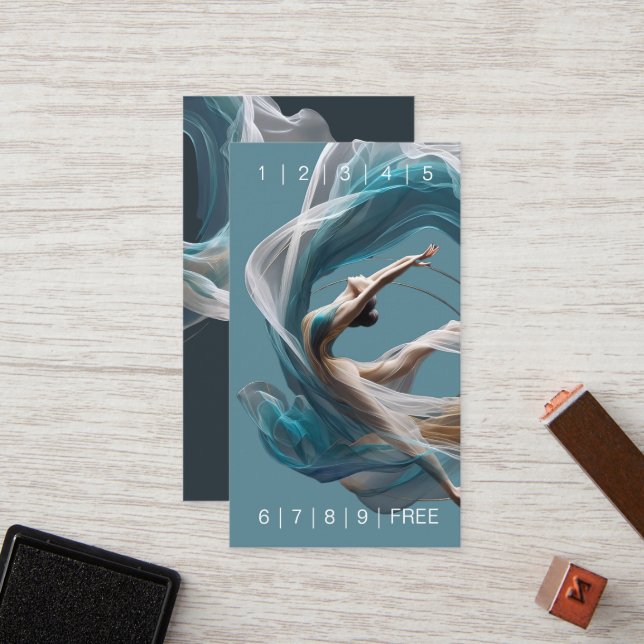 Aerial flying Air Yoga Instructor Pilates Fitness Loyalty Card (Front/Back In Situ)