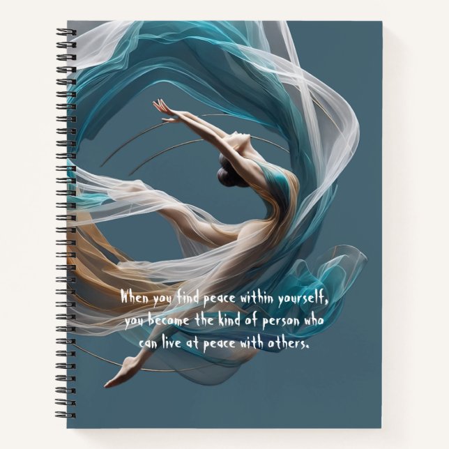 Aerial flying Air Yoga Instructor Pilates Fitness Notebook (Front)