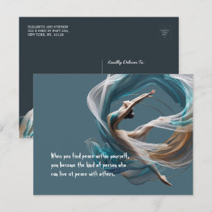 Aerial flying Air Yoga Instructor Pilates Fitness Postcard