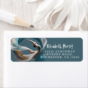 Aerial flying Air Yoga Instructor Pilates Fitness Return Address Label