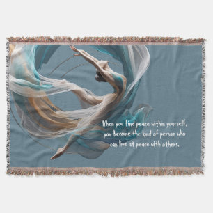 Aerial flying Air Yoga Instructor Pilates Fitness Throw Blanket