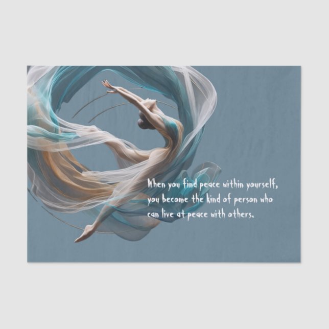 Aerial flying Air Yoga Instructor Pilates Fitness Tissue Paper (Front)