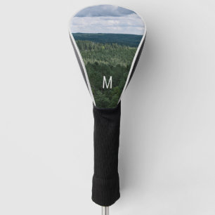Aerial Forest Landscape Photo With Custom Monogram Golf Head Cover