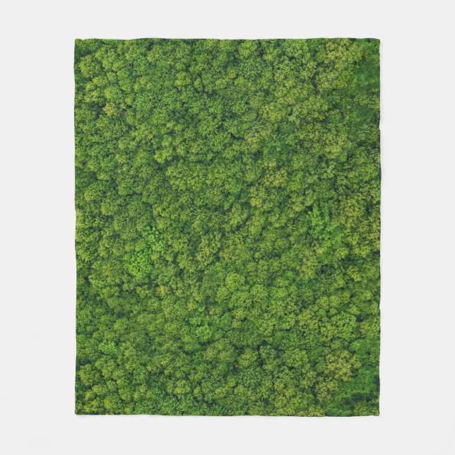 Aerial forest view, top view, copy space. fleece blanket (Front)