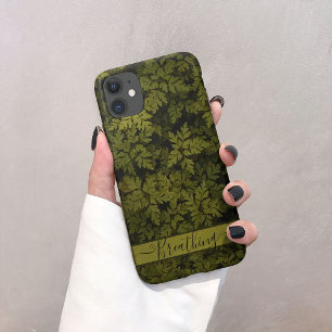 Aerial green-leafed plant iphone cases