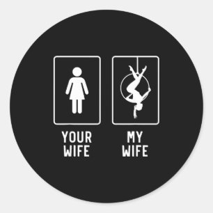 Aerial Hoop Wife Aerial Yoga Classic Round Sticker