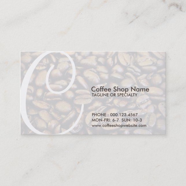 aerial initial coffee beans GET 1 FREE Loyalty Card (Front)