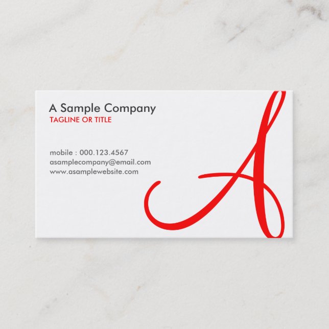 aerial initial red stamp card (Front)