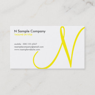 aerial initial yellow stamp card