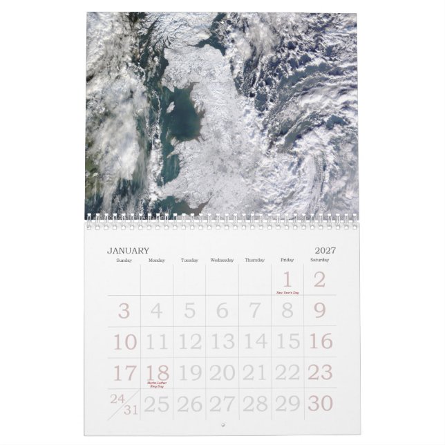 Aerial Landscapes Calendar (Jan 2027)