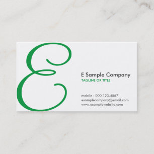 aerial monogram green punch card