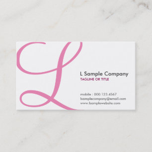 aerial monogram pink punch card