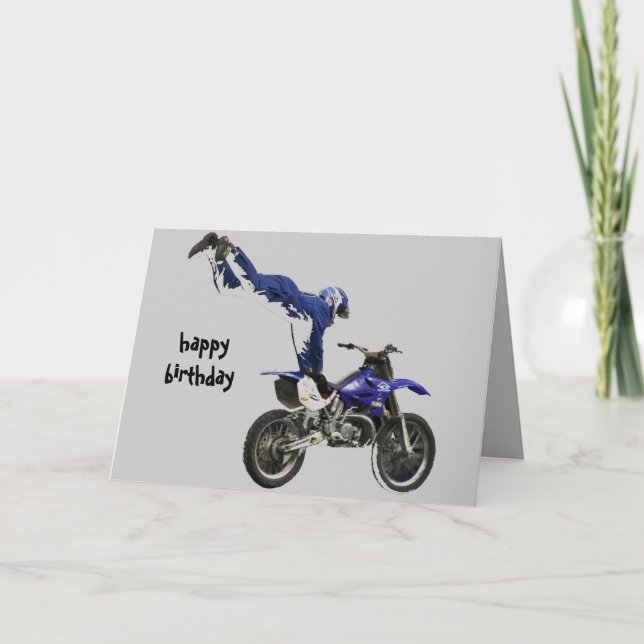 aerial moto-cross #3 card grey (Front)