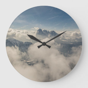 aerial mountain large clock