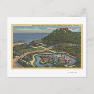 Aerial of Bernheimer's Oriental Garden Postcard