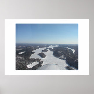 Aerial of Candlewood Lake Poster