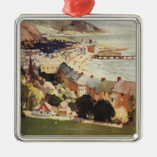 Aerial of Coast British Railways Poster Metal Tree Decoration