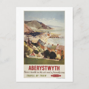 Aerial of Coast British Railways Poster Postcard