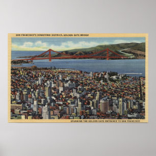Aerial of Entire Downtown Poster